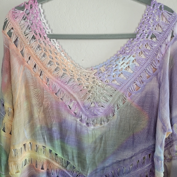 Soft surroundings tie dye multi color top size M - Picture 6 of 6